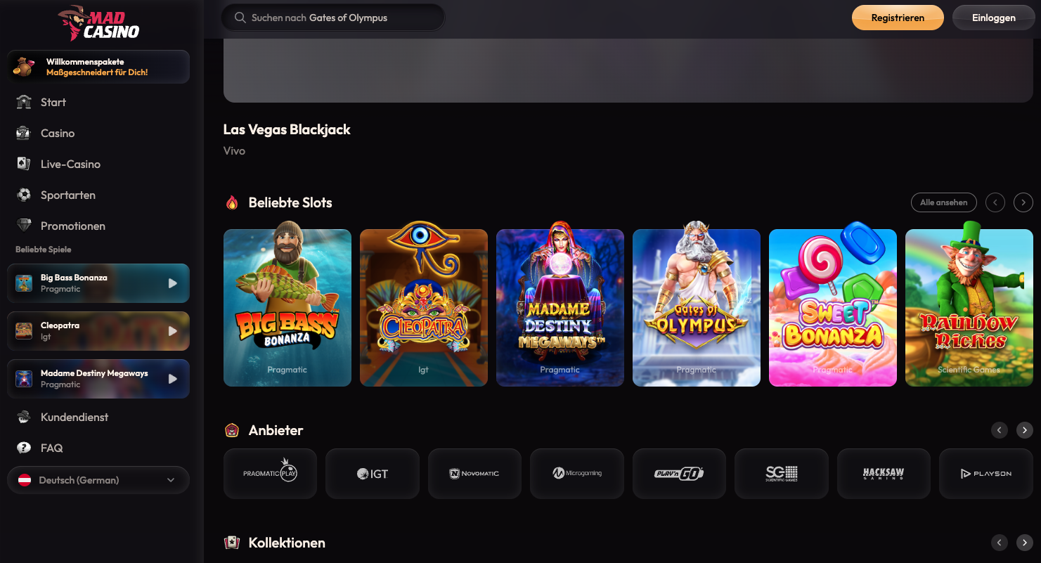 Mad Casino Spiele