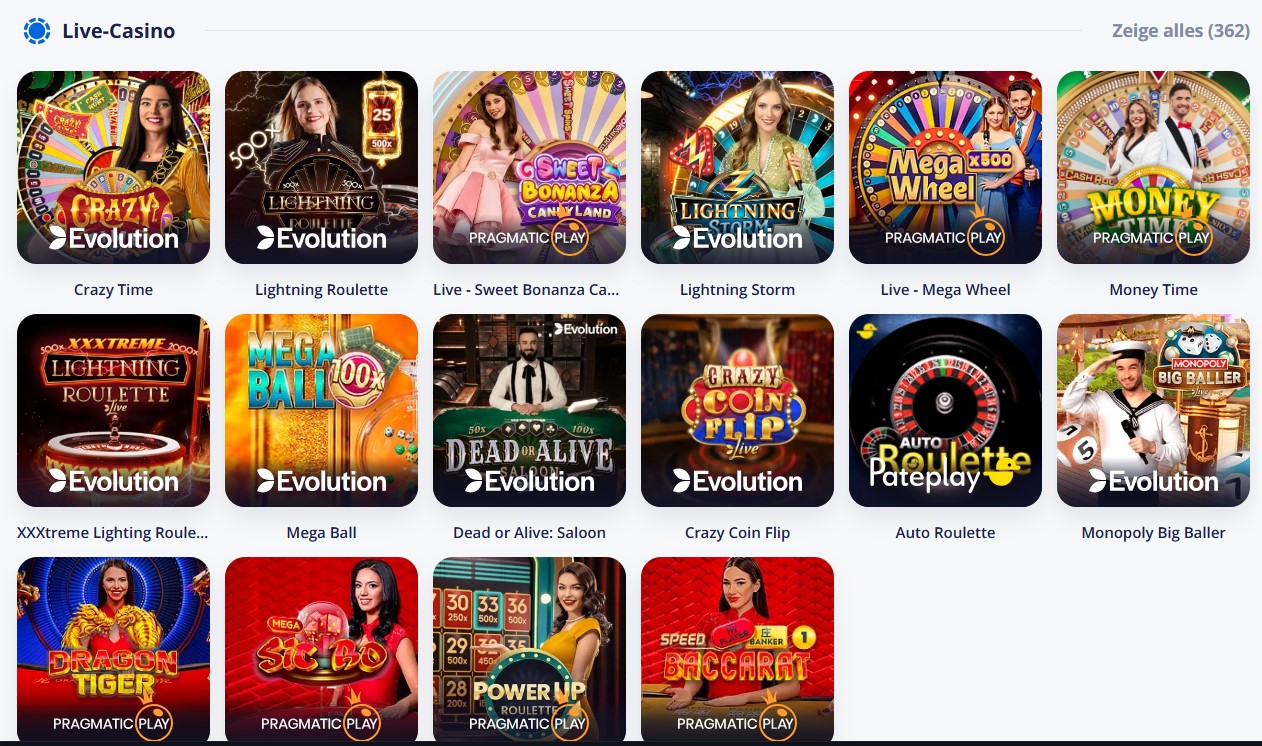 Vulkan Vegas Live-Casino