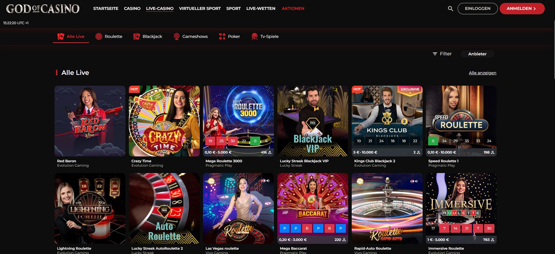 God of Casino Live-Casino
