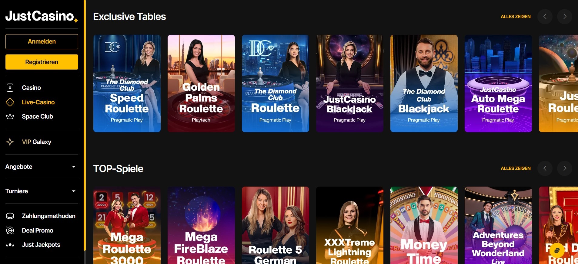 JustCasino Live-Casino