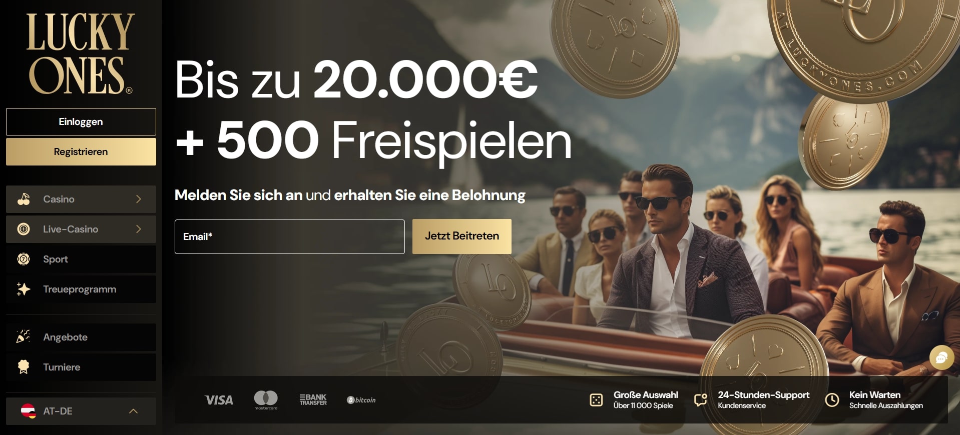 Lucky Ones Casino Homepage