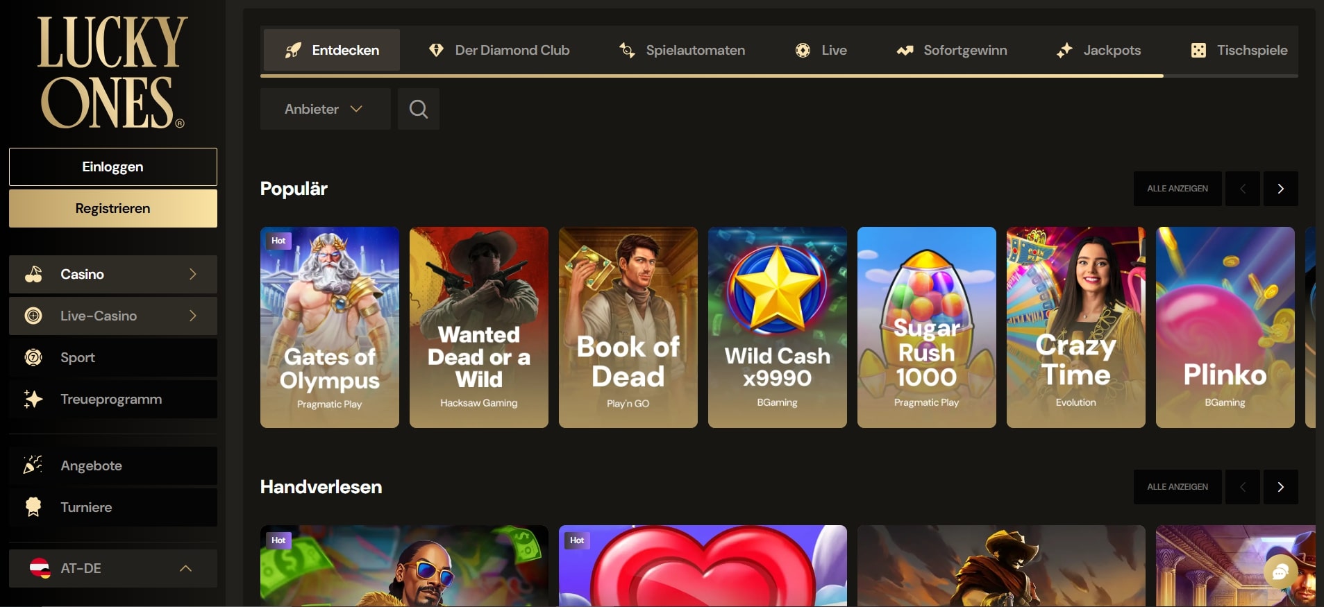 Lucky Ones Casino Spiele