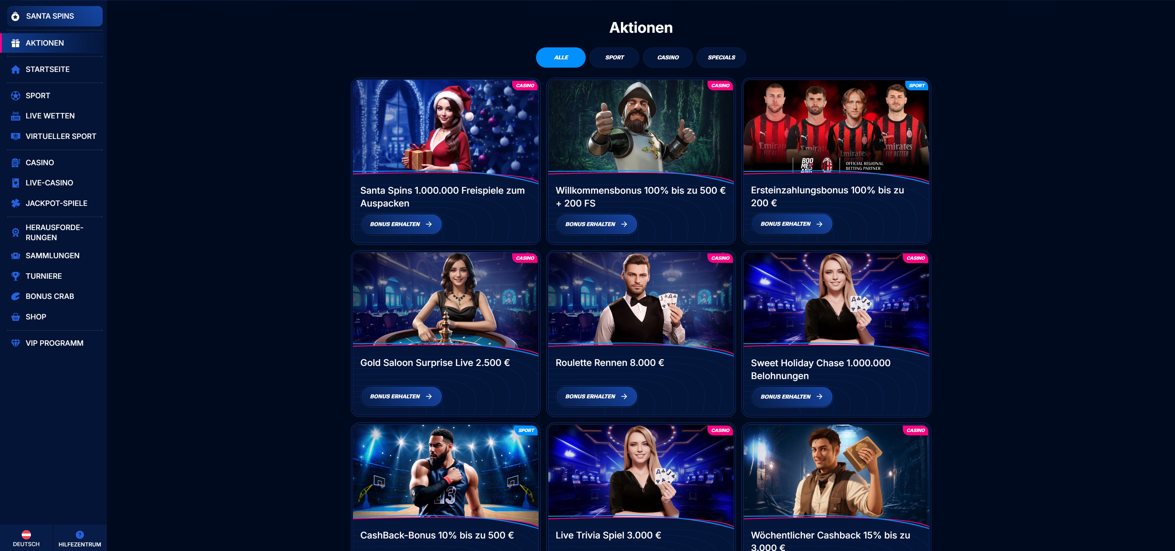 Boomerang Bet Bonus Aktionen