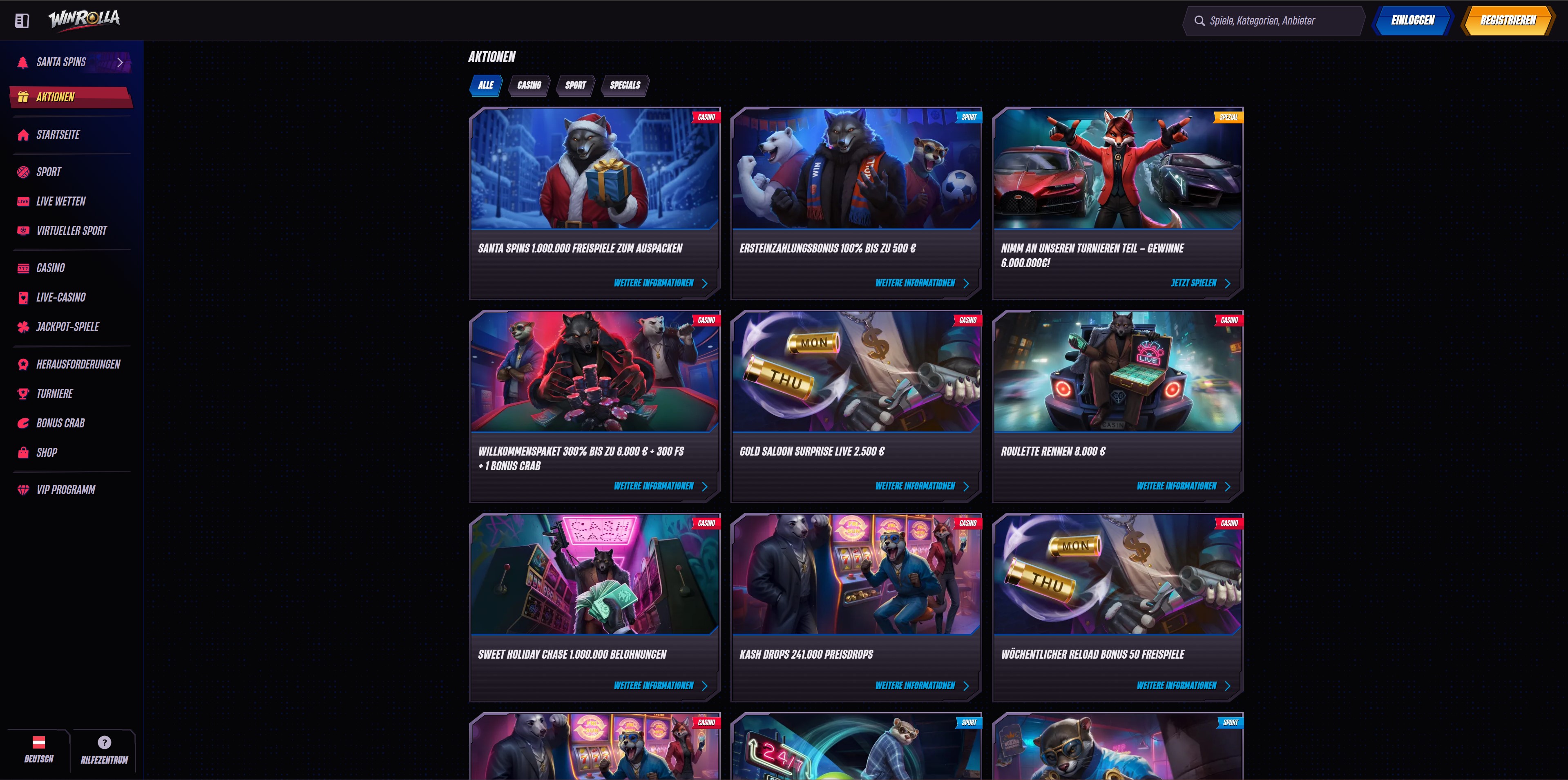 Winrolla Bonusangebot