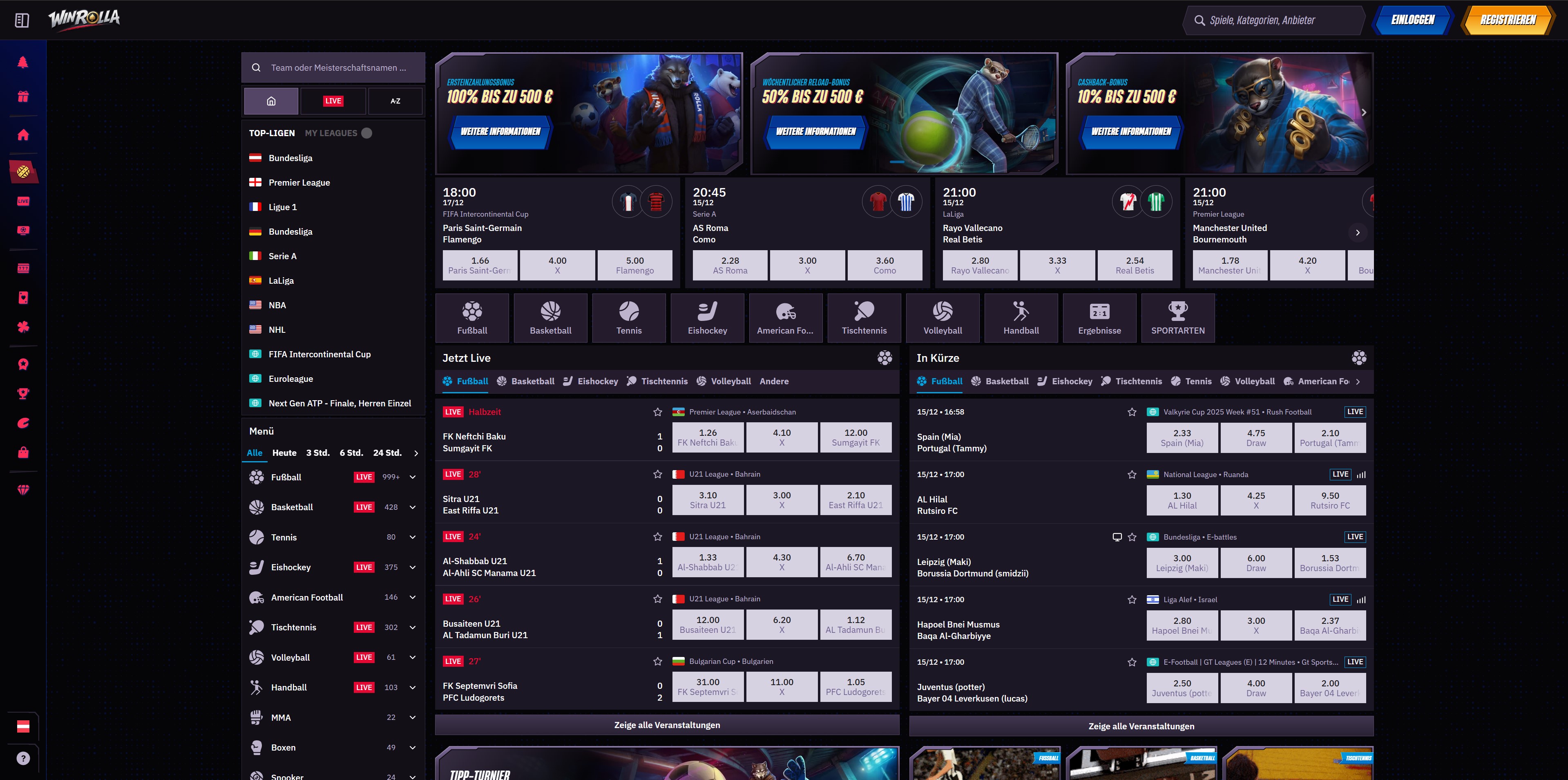 Winrolla Sportwetten
