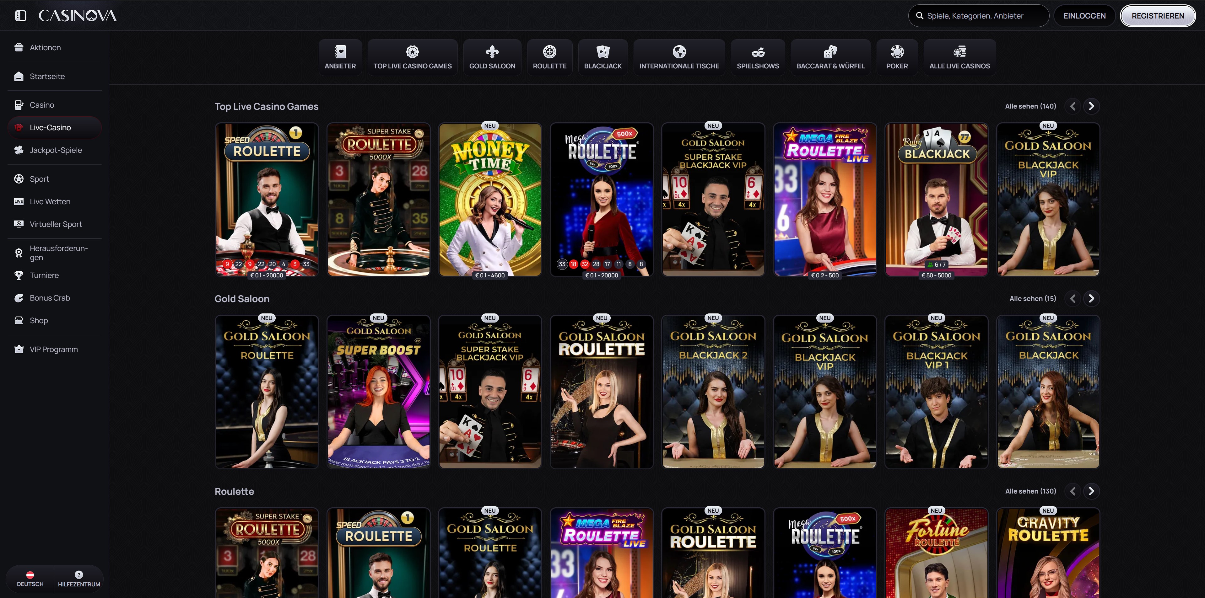 Casinova Live-Casino