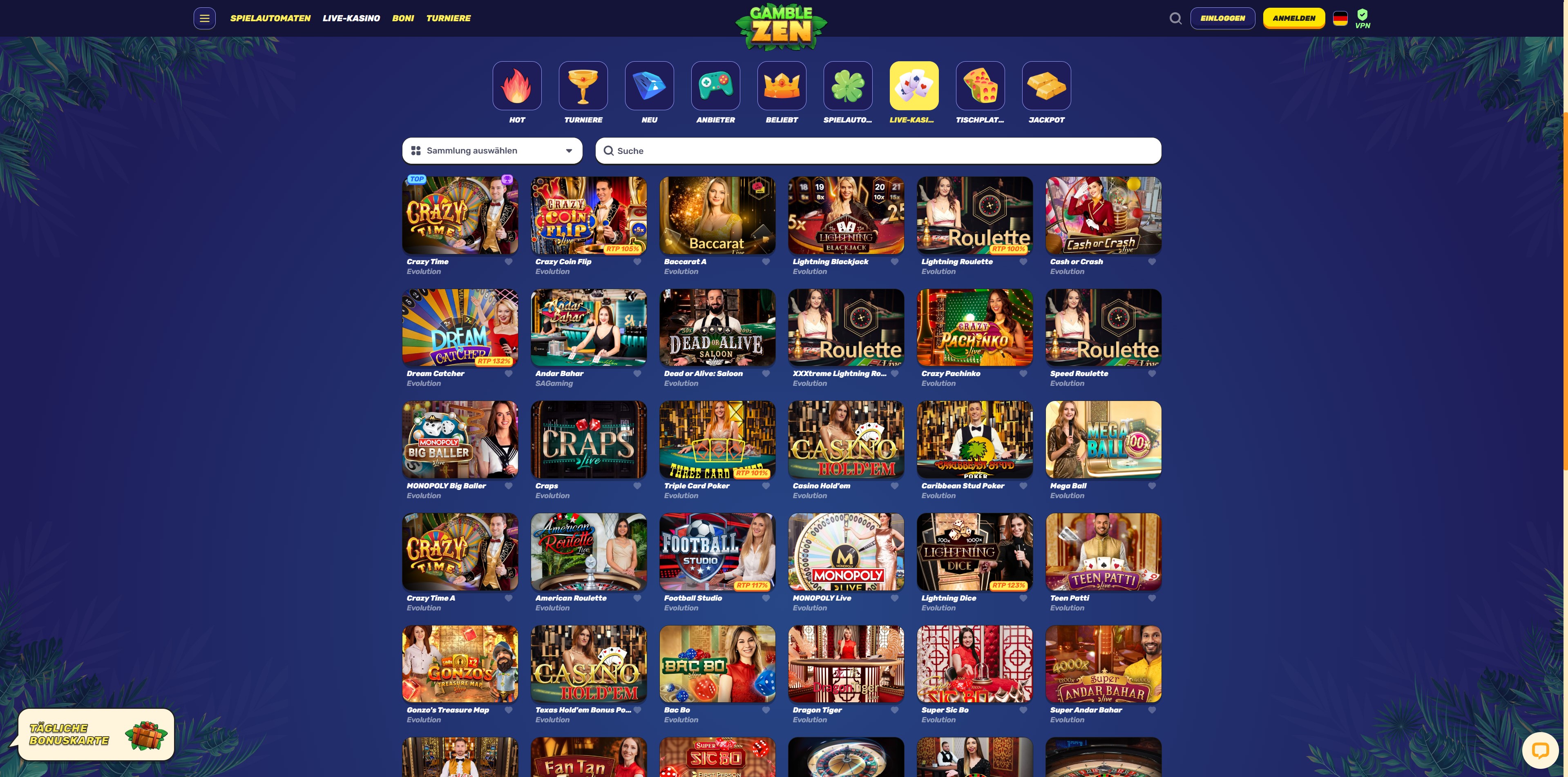 Gamblezen Live-Casino