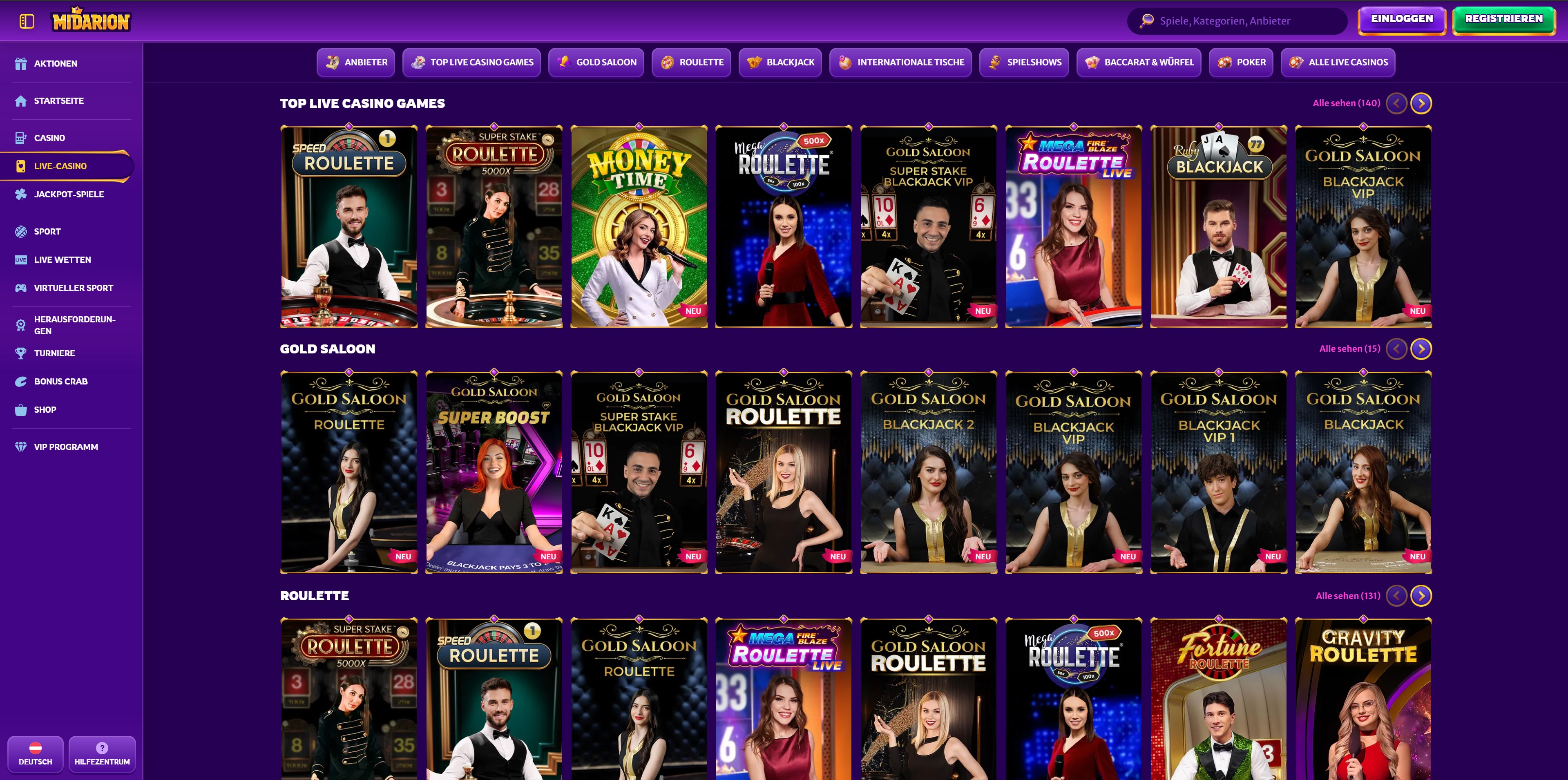 Midarion Live-Casino