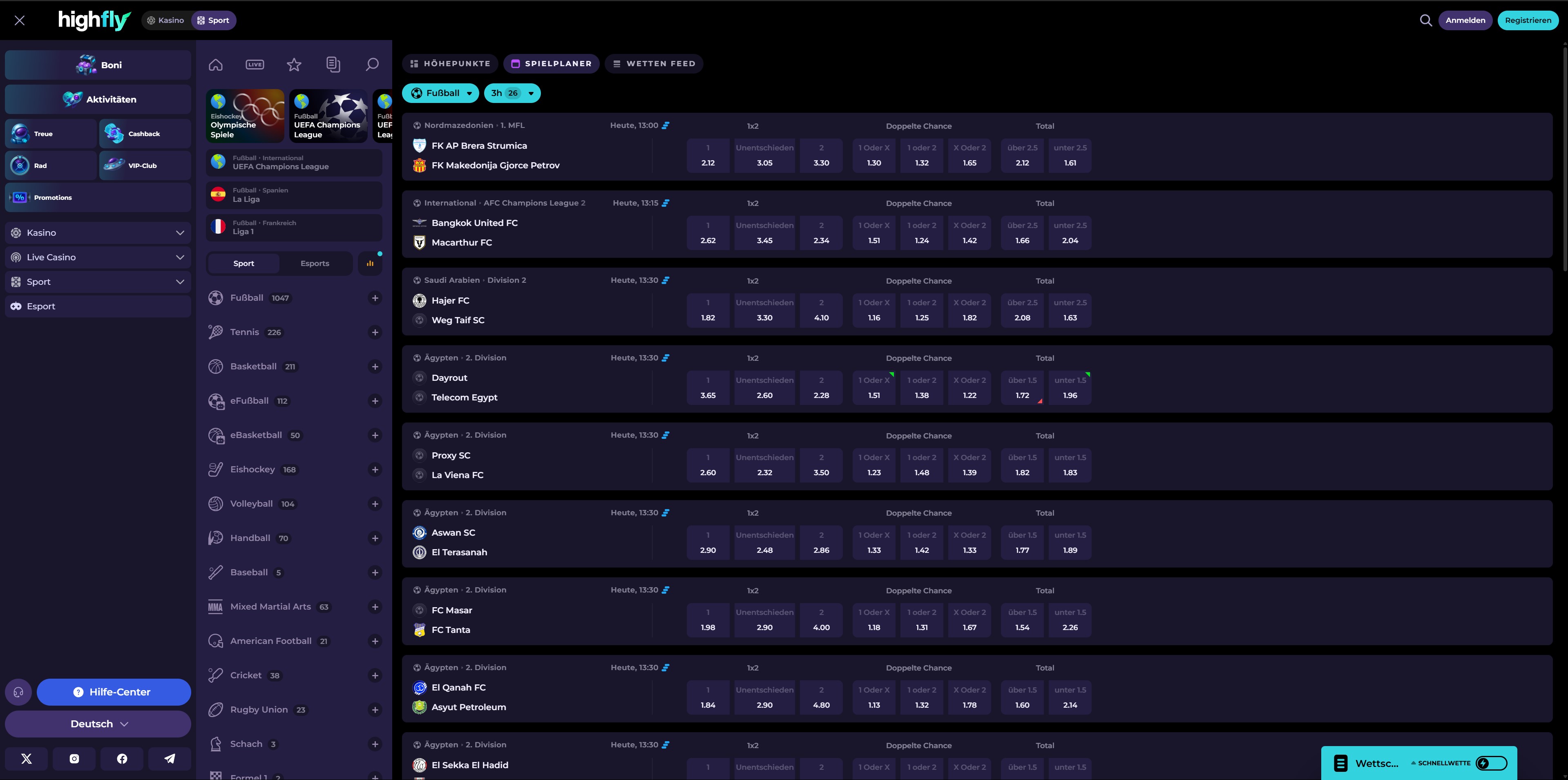 HighFlyBet Sportwetten