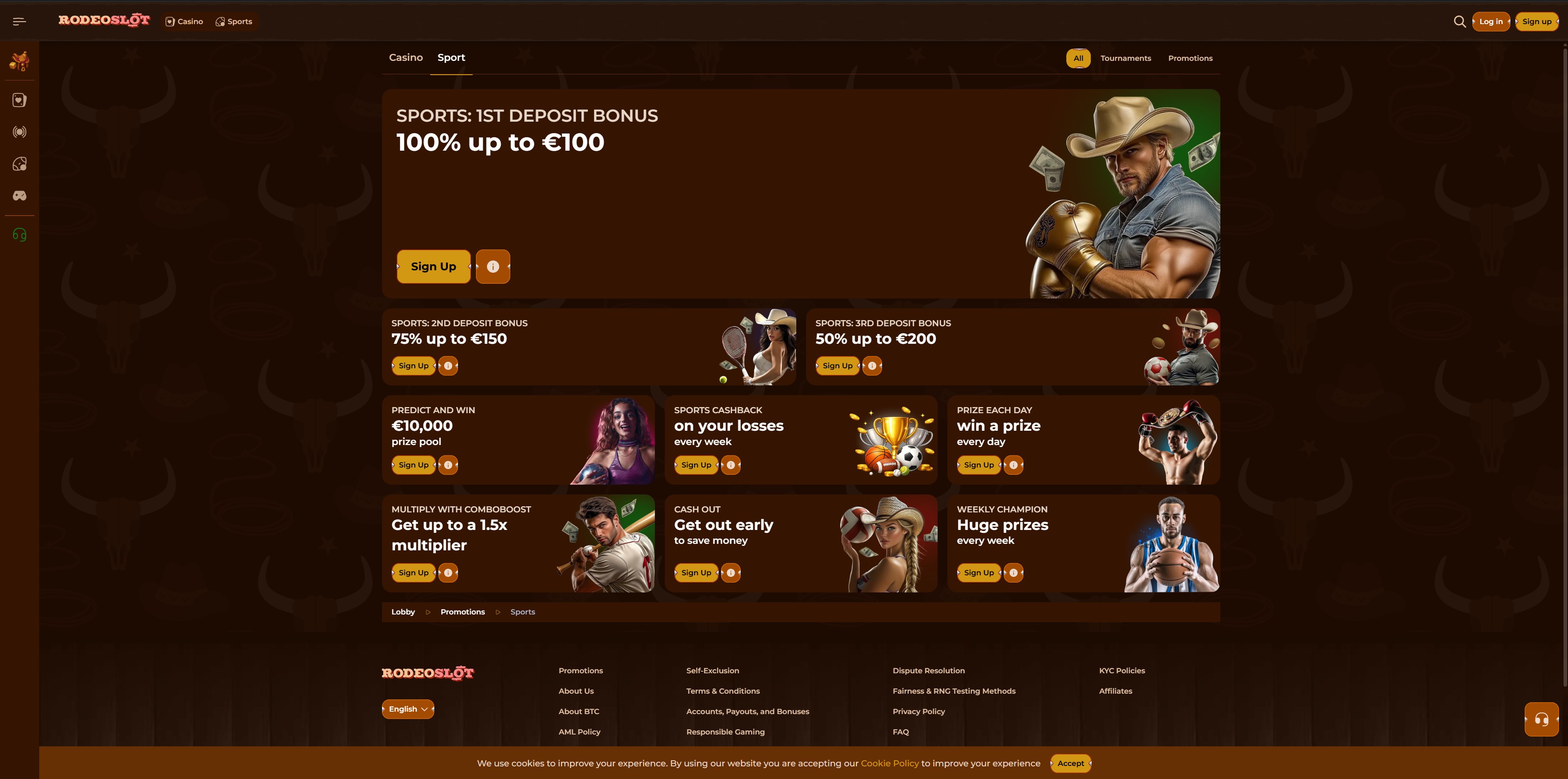 RodeoSlot Bonusangebot