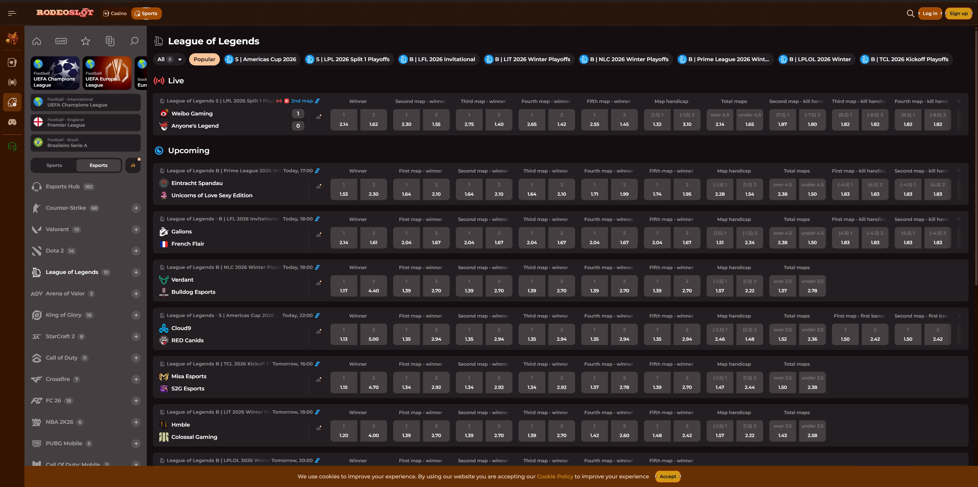 RodeoSlot Sportwetten